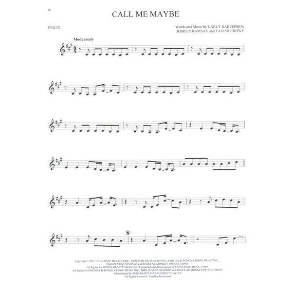 Hal Leonard 101 Hit Songs For Violin