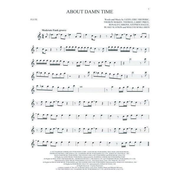 Hal Leonard 101 Top Hits for Flute