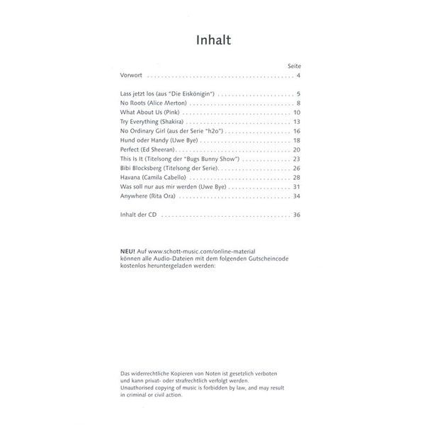 Schott Megastarke Popsongs 16 Rec