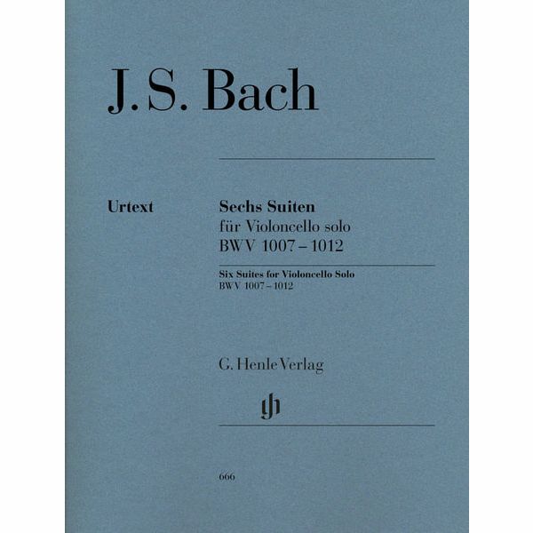 Henle Verlag Bach Sechs Suiten BWV1007-1012
