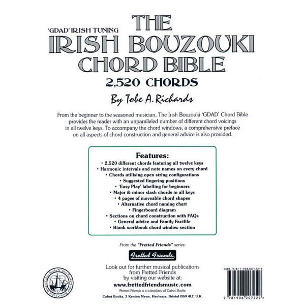 Cabot Books Publishing Irish Bouzouki Chord Bible