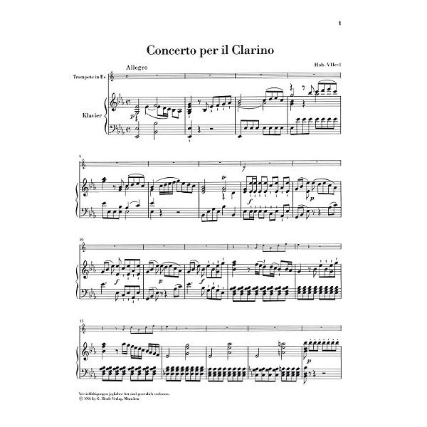 Henle Verlag Haydn Trompetenkonzert Es-dur