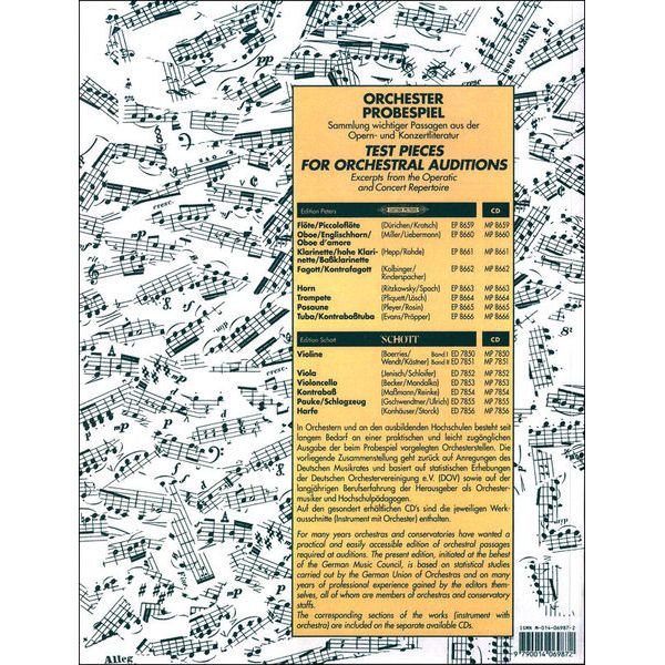 Edition Peters Orchester Probespiel Flöte
