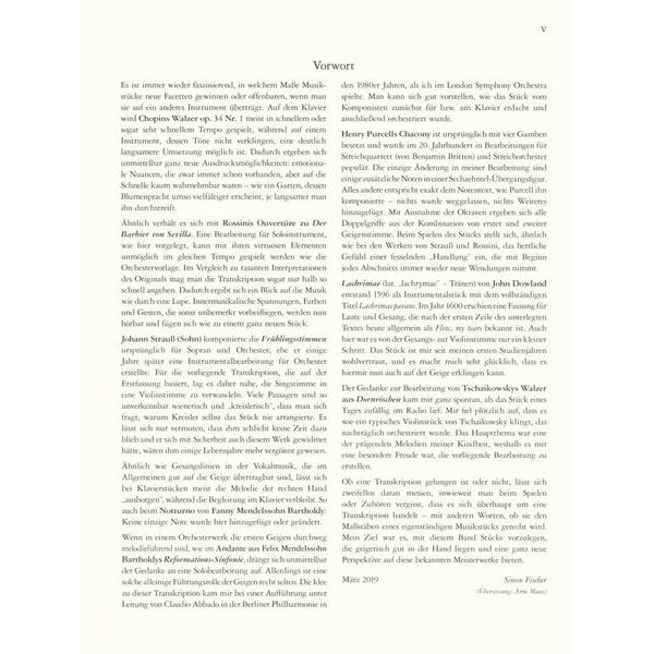 Edition Peters Transcriptions Violin Piano 1