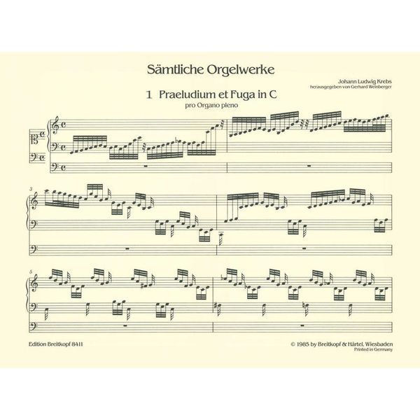 Breitkopf & Hrtel Krebs Orgelwerke I