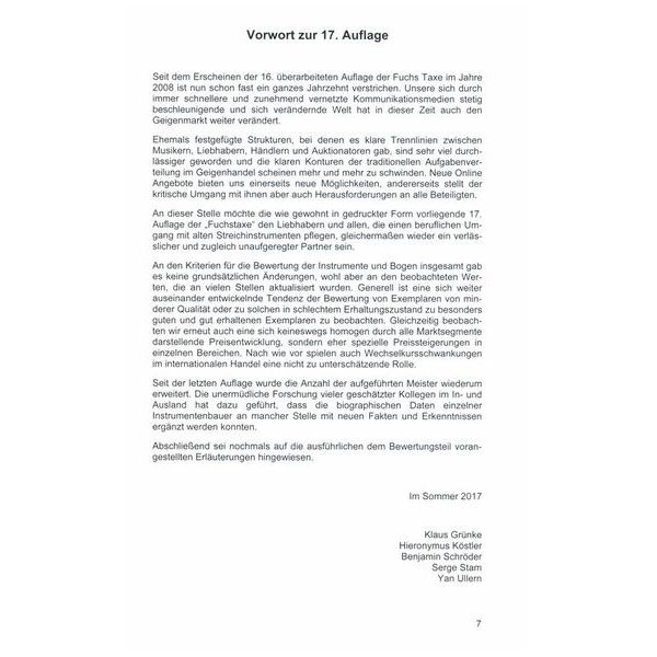 Friedrich Hofmeister Verlag Taxe der Streichinstrumente