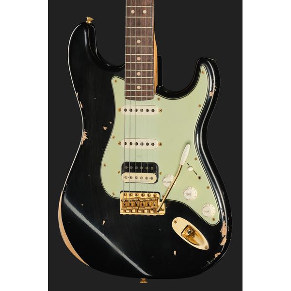 Fender 63 Strat RW Black Relic HSS