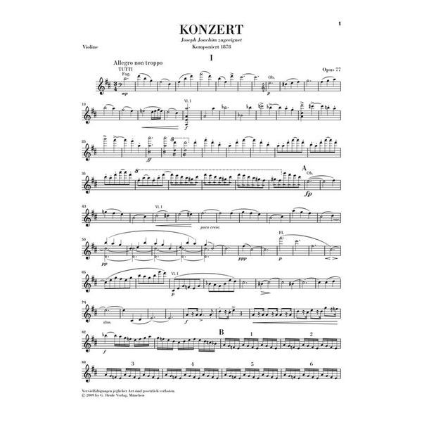 Henle Verlag Brahms Violinkonzert D-Dur