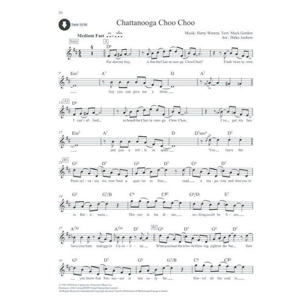 Schott Jazz Standards Tenor Saxophone