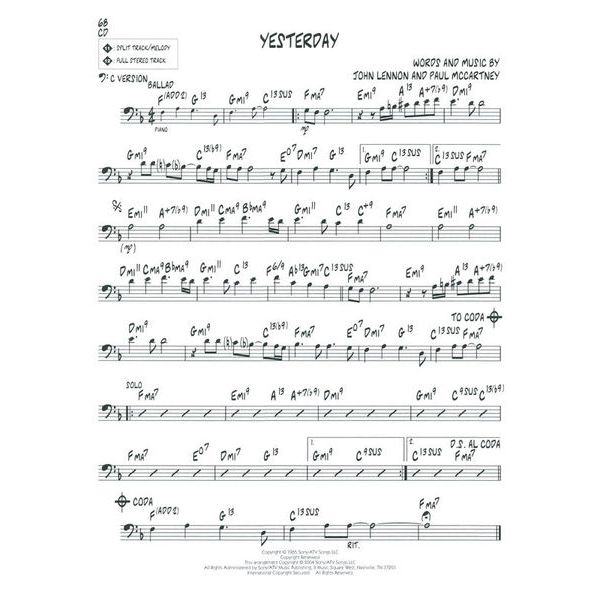 Hal Leonard Jazz Play-Along Lennon Cartney