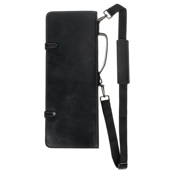 Zultan Leather Stick Bag Black