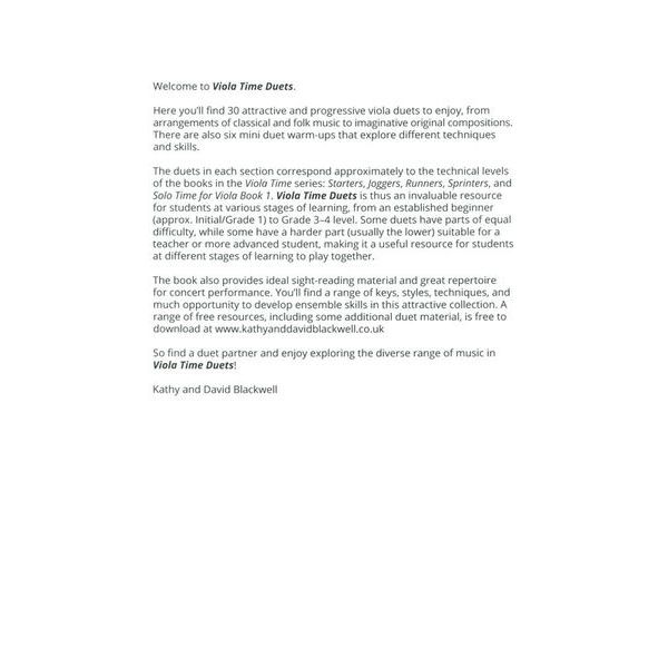 Oxford University Press Viola Time Duets
