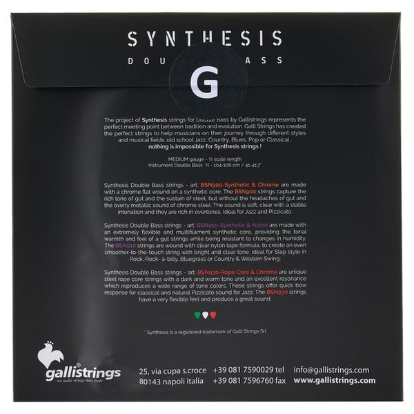 Galli Strings BSN900 Light 3/4 DB Strings