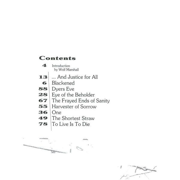 Cherry Lane Music Company Metallica And Justice For All