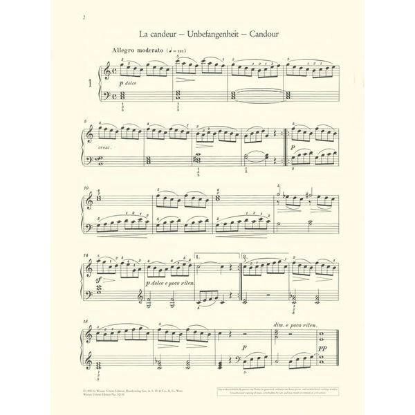 Wiener Urtext Edition Burgmüller 25 Etüden op. 100