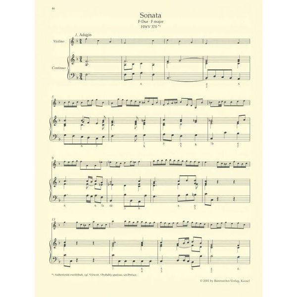 Brenreiter Hndel Smtliche Werke