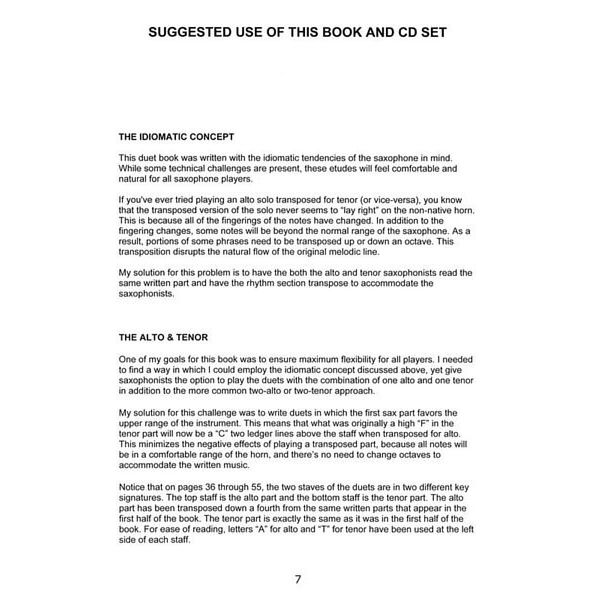 Greg Fishman Jazz Saxophone Duets 1