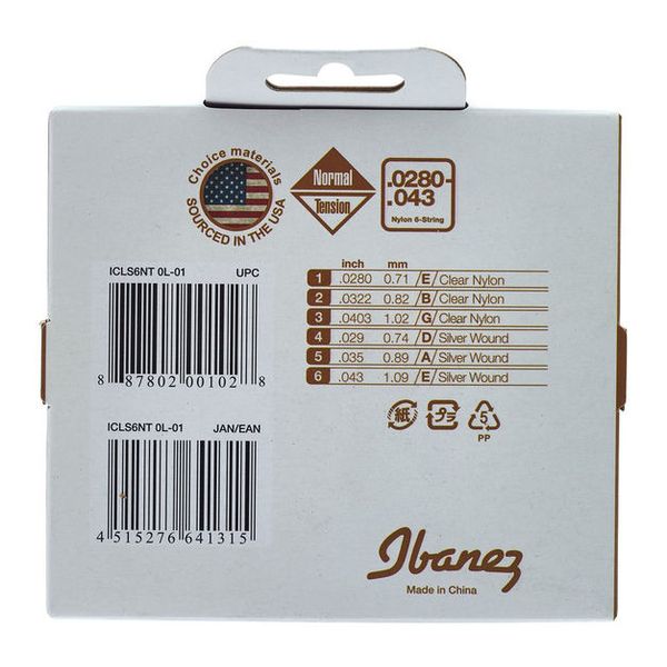 Ibanez ICLS6NT Classguitar String Set