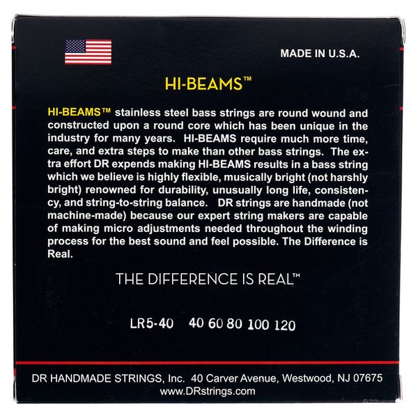 DR Strings Hi-Beams LR5-40
