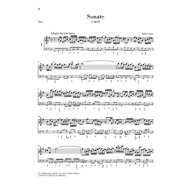 Henle Verlag Bach Flötensonaten 1