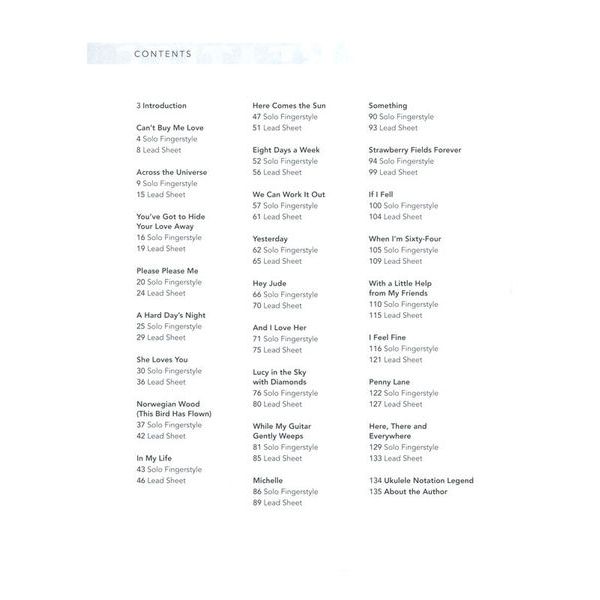 Hal Leonard Beatles Fingerstyle Ukulele