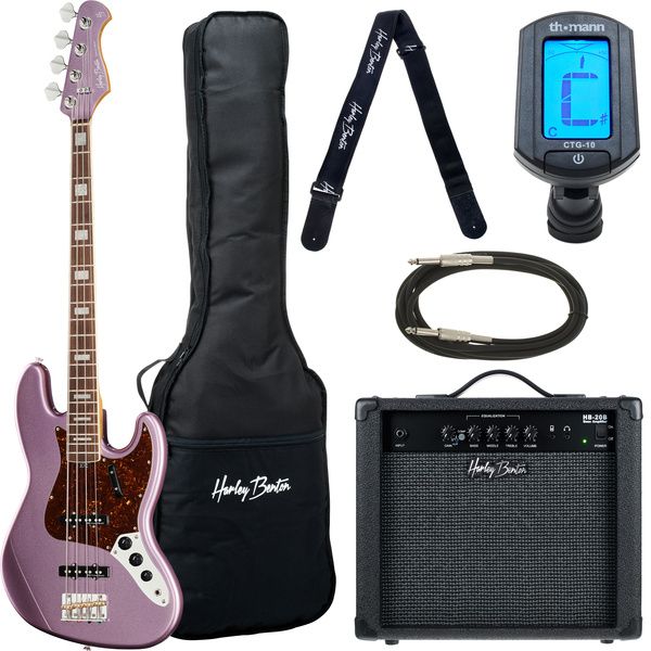 Harley Benton MV-4JB Burgundy Mist Set