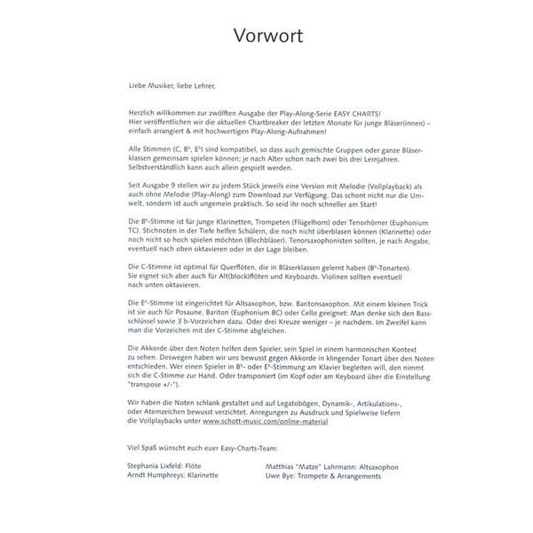 Music Factory Easy Charts Play-Along 12