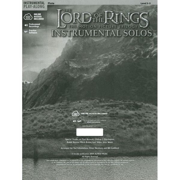 Alfred Music Publishing Lord Of The Rings 1-3 Flute