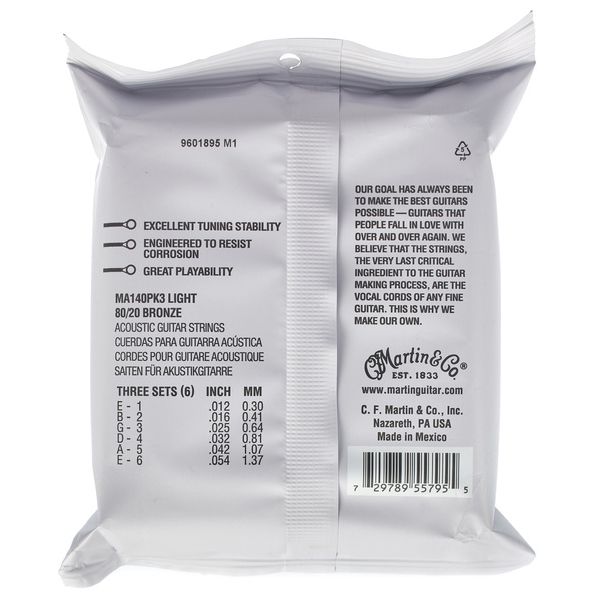 Martin Guitar MA-140 Authentic 3-Pack