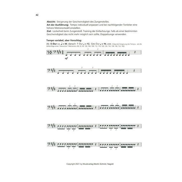 Martin Schmid Blechblsernoten Einspielübungen für Posaune