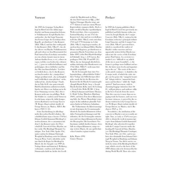 Henle Verlag Haydn Violinkonzert G-Dur