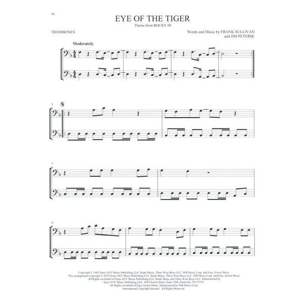 Hal Leonard Pop Classics For Two Trombones