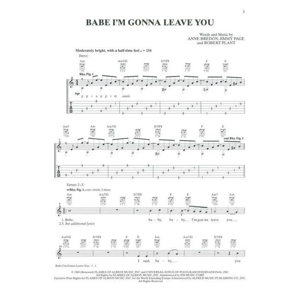 Alfred Music Publishing Guitar Play-Along Led Zeppelin