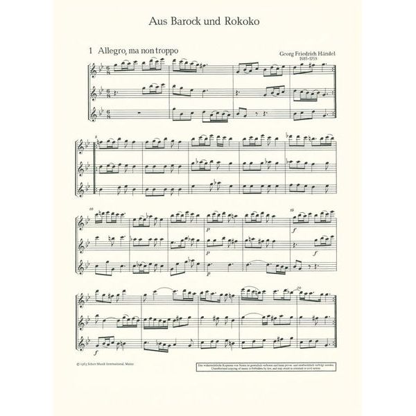 Schott Aus Barock und Rokoko