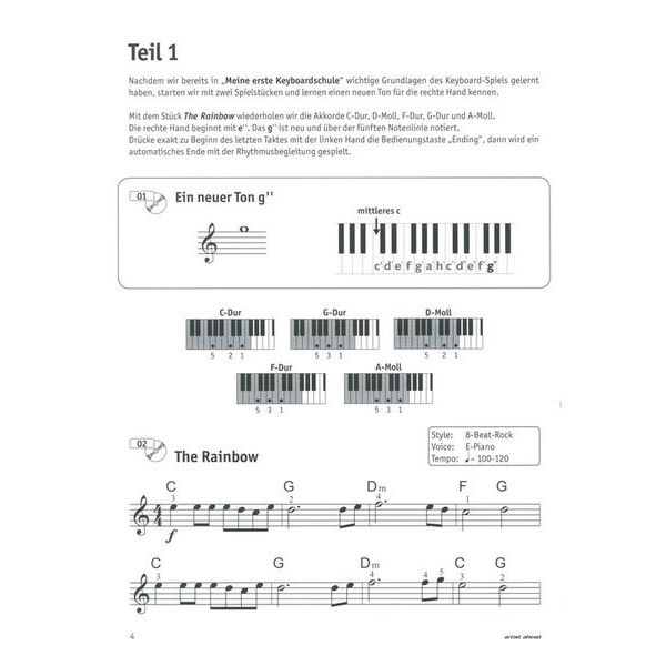 Artist Ahead Musikverlag Meine zweite Keyboardschule