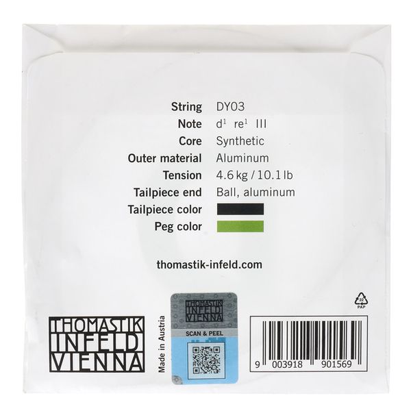 Thomastik Dynamo DY03 D Violin 4/4