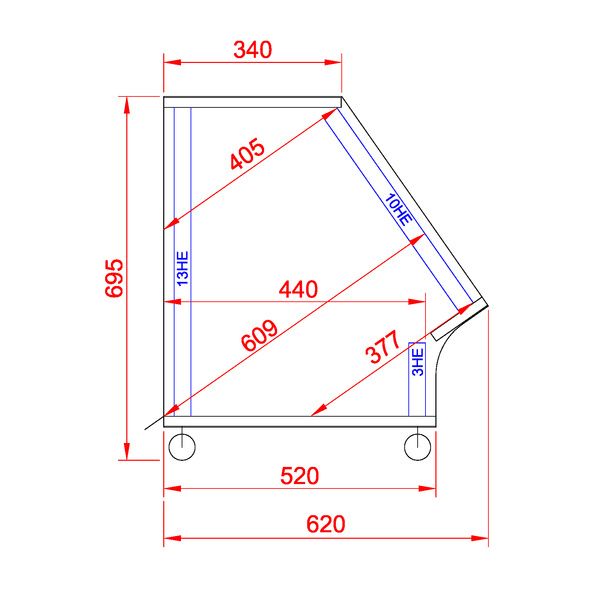 Thon Studio Side Rack XL 10U beech