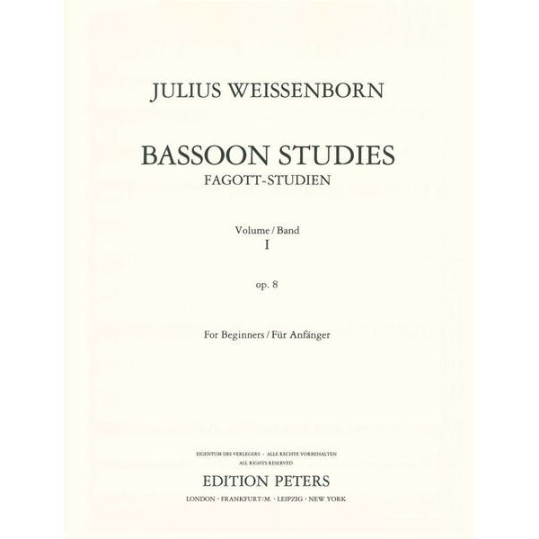 Edition Peters Weissenborn Fagott-Studien 1
