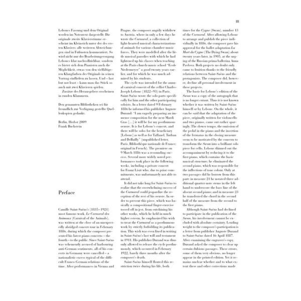 Henle Verlag Saint-Sans Der Schwan Cello