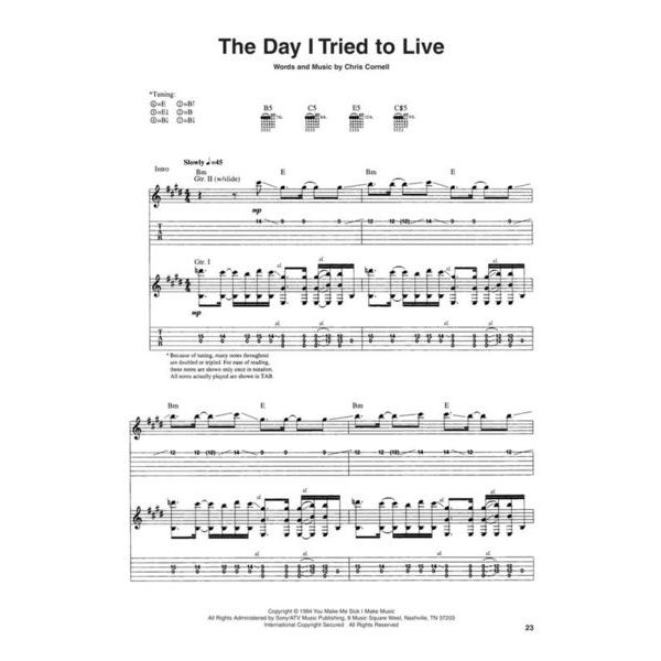 Hal Leonard Soundgarden Anthology