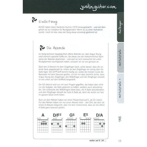 Bosworth Justinguitar Rock-Songbook D