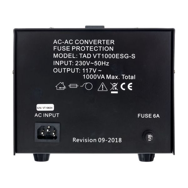 TAD Transformer 230/115V 1000VA