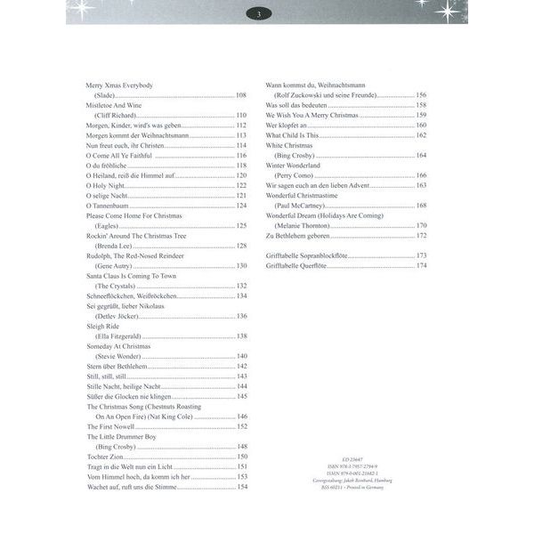 Schott Weihnachtslieder Blockflöte