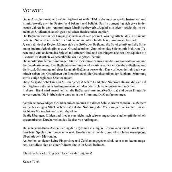 Schott Baglama spielen Tezene-Technik