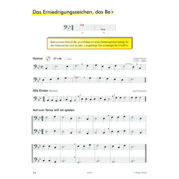 Horst Rapp Verlag Posaune lernen mit Spa 1