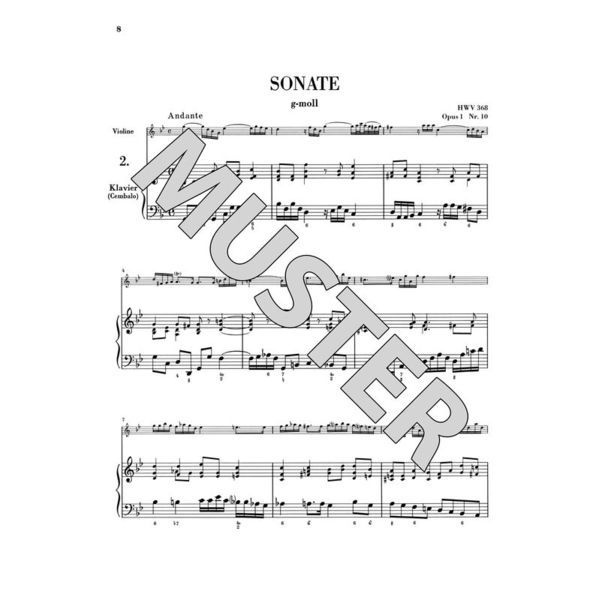 Henle Verlag Hndel Sieben Sonaten Violin