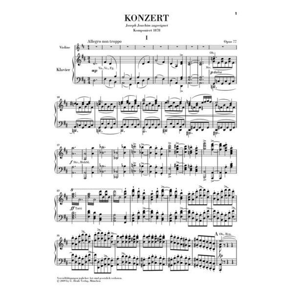 Henle Verlag Brahms Violinkonzert D-Dur