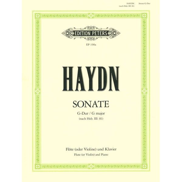 Edition Peters Haydn Flötensonate G-Dur