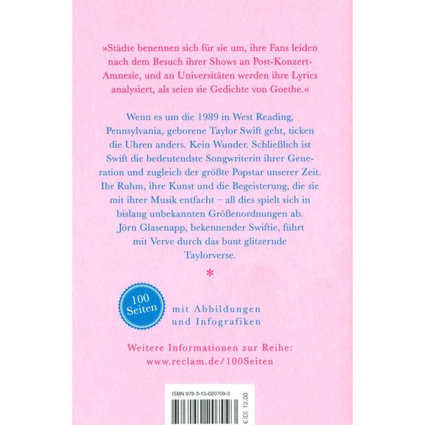 Reclam Verlag 100 Seiten Taylor Swift