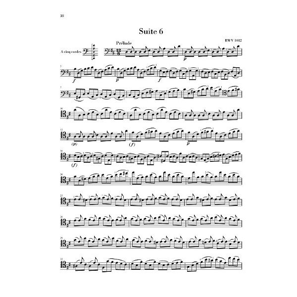 Henle Verlag Bach Sechs Suiten BWV1007-1012